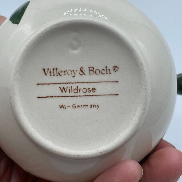 Villeroy & Boch Wildrose Creamer Porcelain Hand Painted Vintage 70s W. Germany - Picture 8 of 8